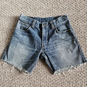 Levi's Womens High Rise Faded Bermuda Shorts / Cutoff Jeans shorts, size 32